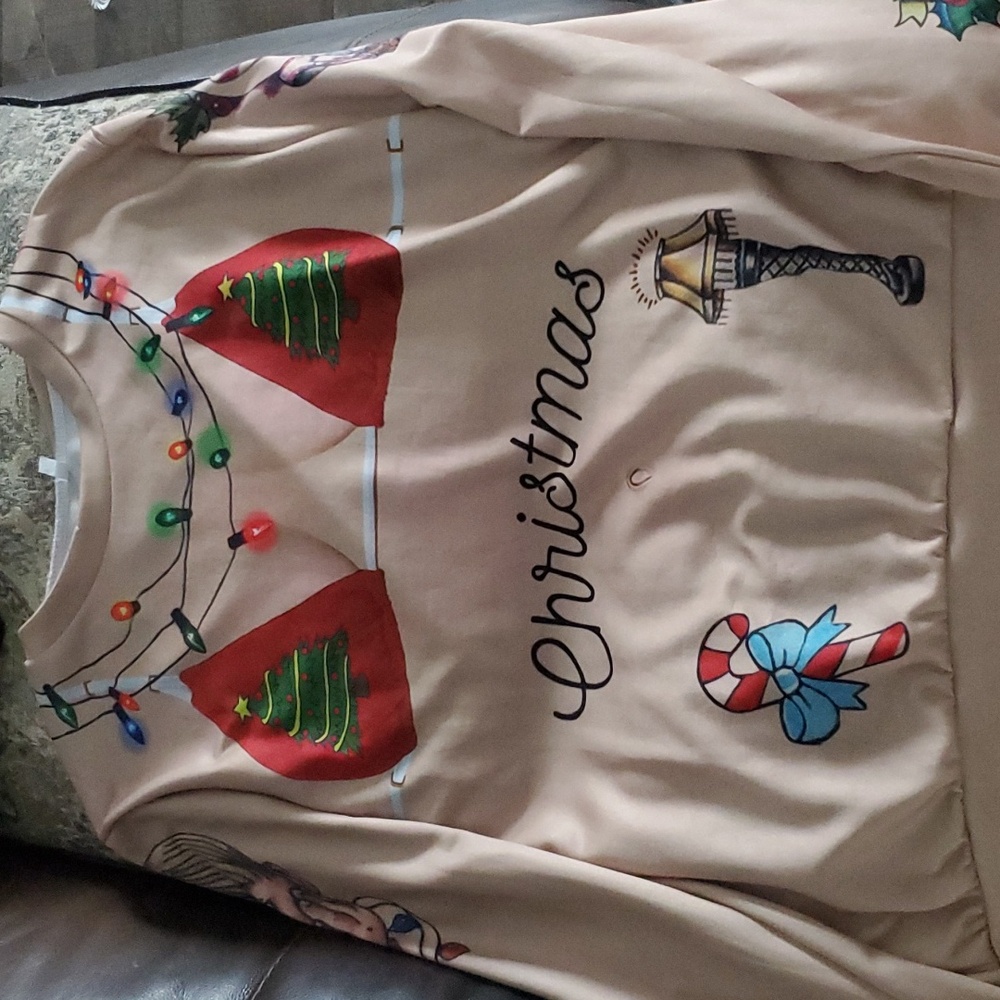 Womens Naked Tattoo Ugly Christmas Sweater
